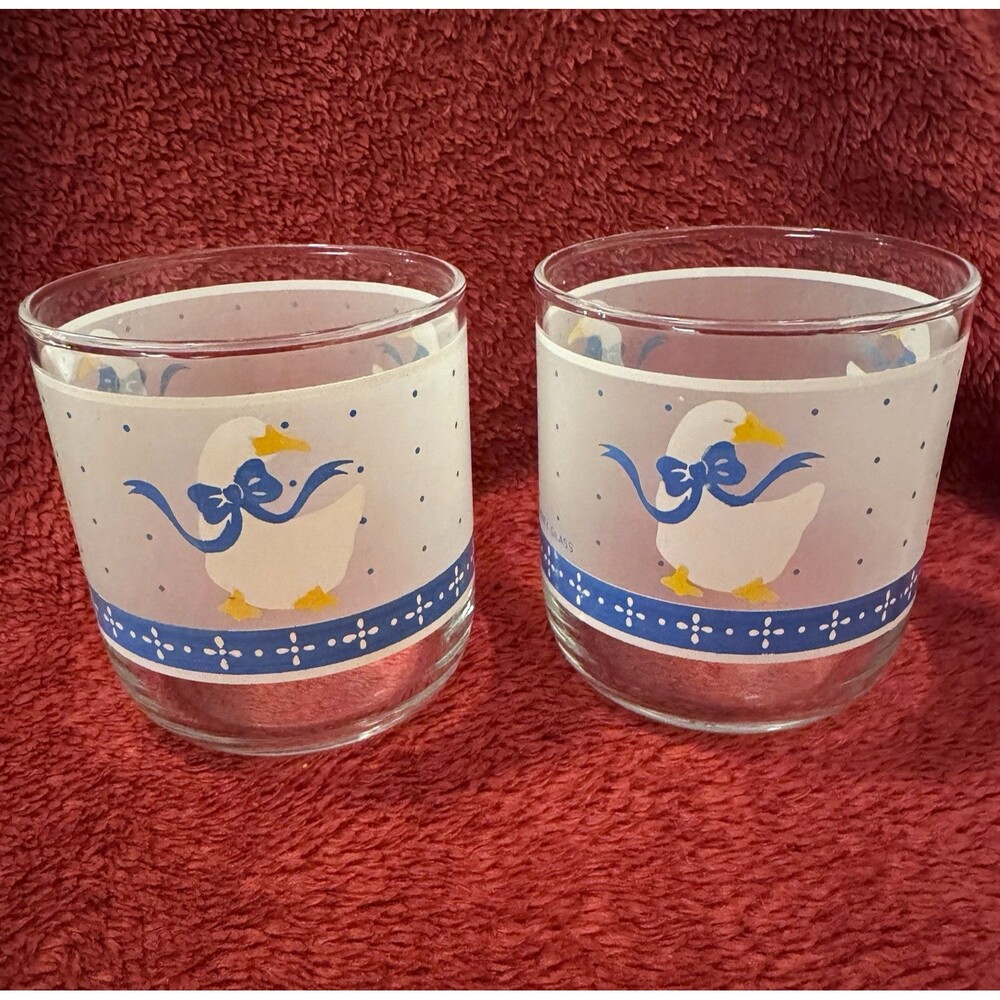 Libbey Frosted Country Goose drinking glasses - set of 2